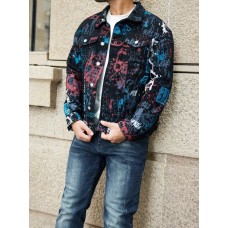 グラフィティトレンドデニムジャケットsfde261